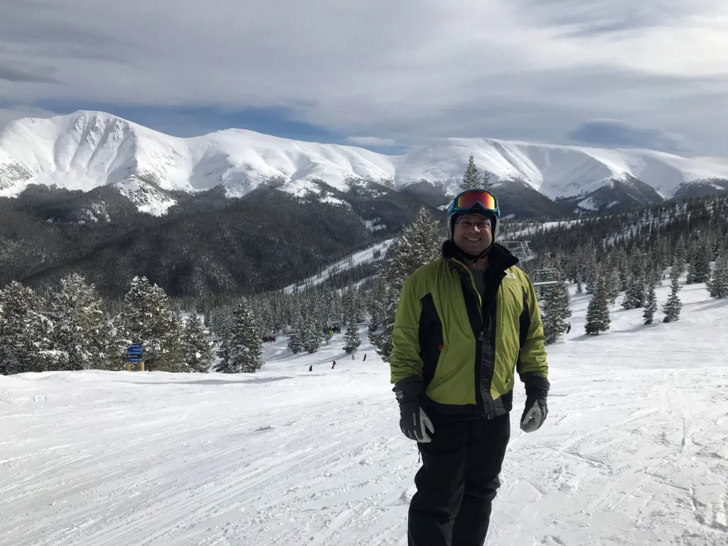 Dr. Kleinman skiing